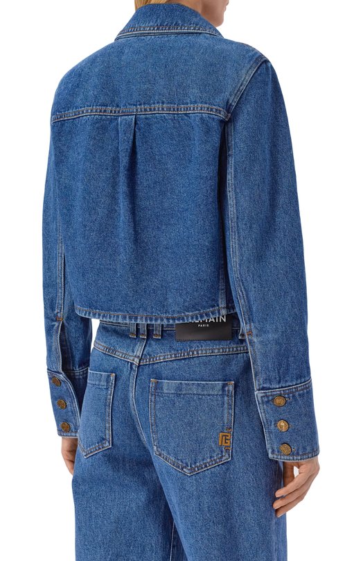 Джинсовая куртка Balmain GF1TC215/DG08 Синий  GF1TC215/DG08 Фото 4