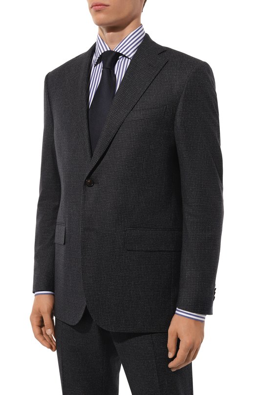 Костюм из шерсти и хлопка Corneliani 946008-9417546_SET Синий  946008-9417546_SET Фото 3