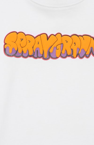 Хлопковая футболка SPRAYGROUND, арт. SPY1436WHT/MAKES THE W0RLD G0 R0UND WHITE 0VER T-S, фото 3