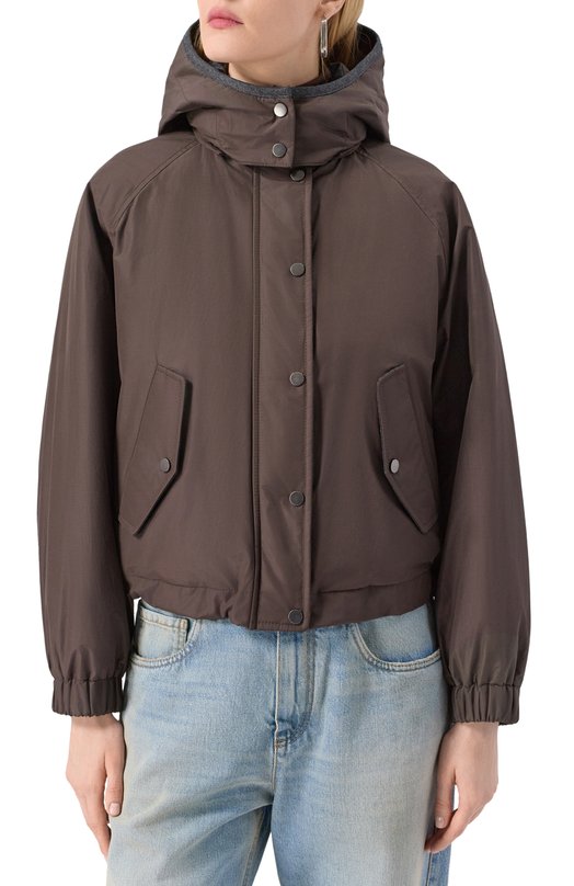 Пуховая куртка Brunello Cucinelli MG5017835P Коричневый  MG5017835P Фото 3