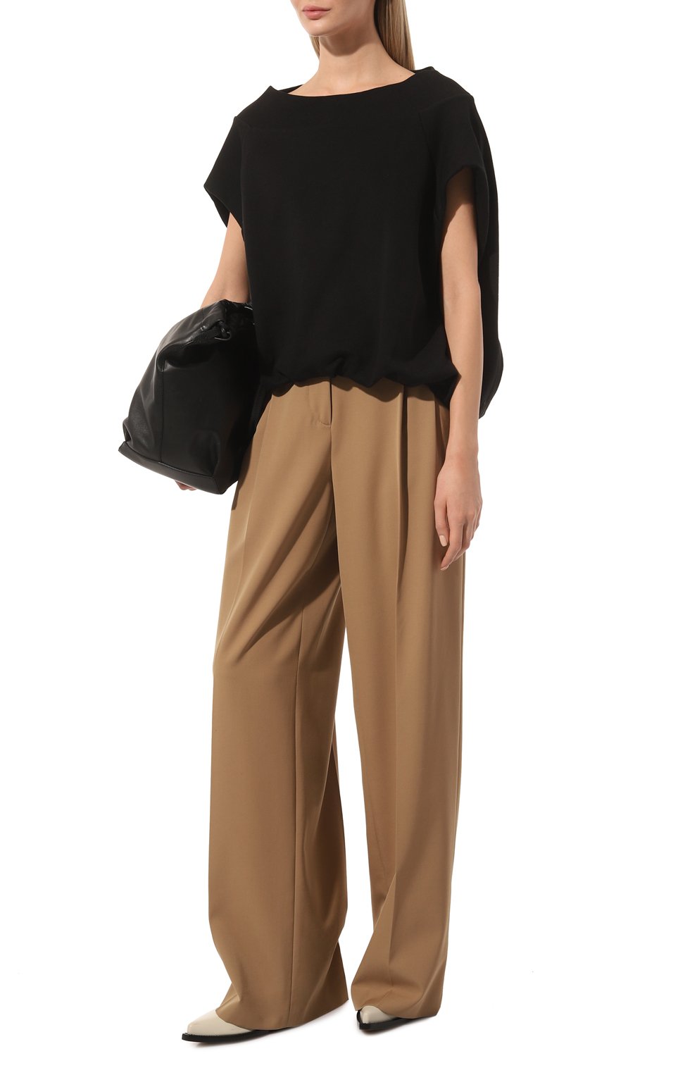 Хлопковый топ DRIES VAN NOTEN черного цвета по цене 39950 руб., арт. 231-031110-6610, фото 2 Хлопковый топ DRIES VAN NOTEN, арт. 231-031110-6610, фото 2