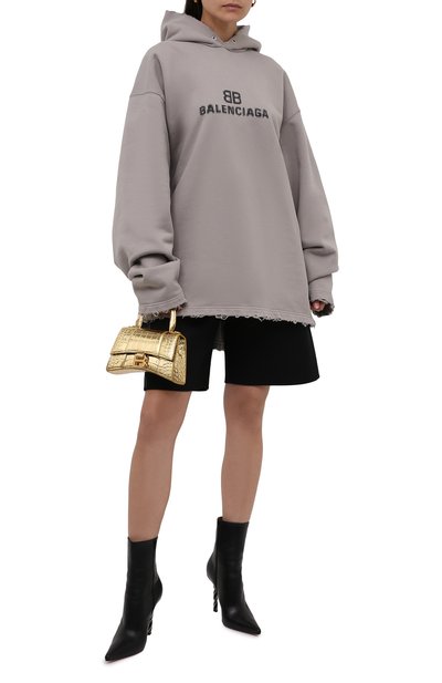 Хлопковое худи BALENCIAGA серого цвета по цене 92650 руб., арт. 661711/TKVF6, фото 2 Хлопковое худи BALENCIAGA, арт. 661711/TKVF6, фото 2