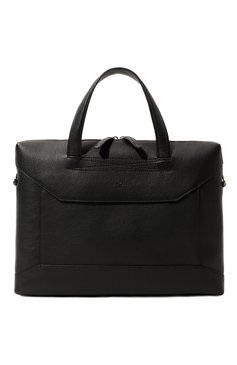 Мужская портфель LANCEL черного цвета, арт. A08685 | Фото 1 (Материал сплава: Проставлено; Материал: Натуральная кожа; Драгоценные камни: Проставлено; Ремень/цепочка: На ремешке; Размер: large; Сумки-технические: Портфели)