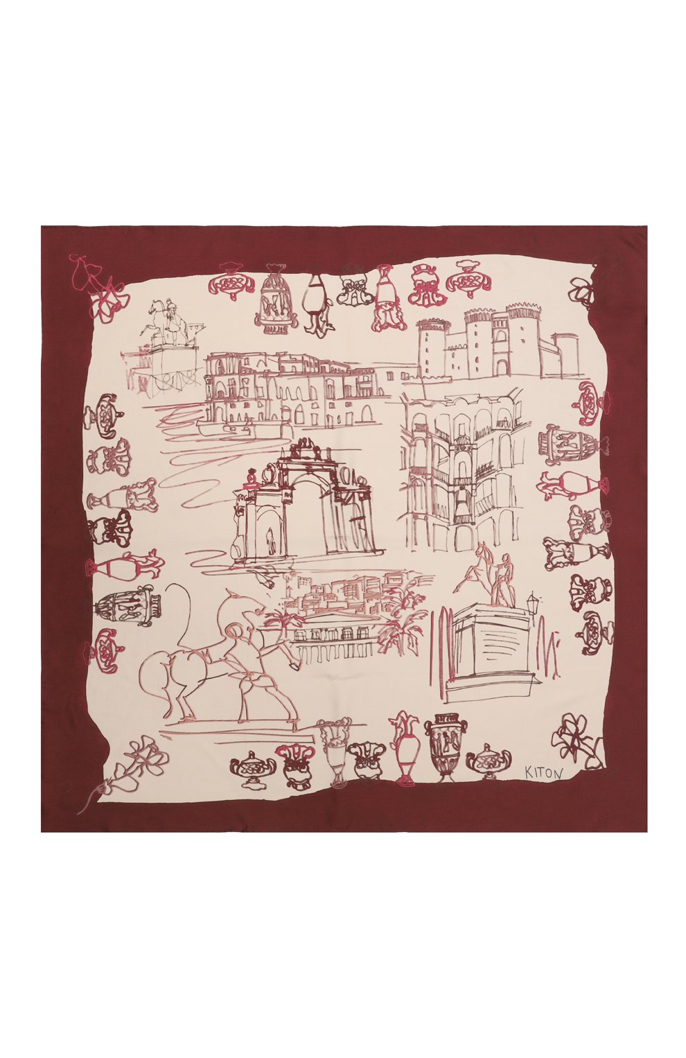 Шелковый платок KITON, арт. D53754XC5028, фото 5