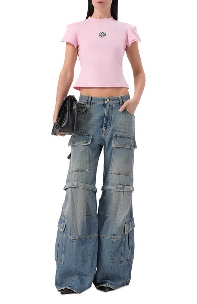 Женская хлопковая футболка VETEMENTS, арт. WE76TR532P/1200 STRETCH JERSEY