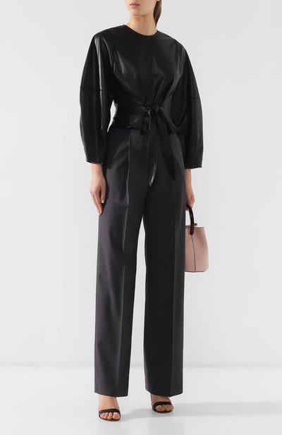 Топ с поясом NANUSHKA, арт. C0RSA_BLACK_VEGAN LEATHER VEGAN LEATHER, фото 2