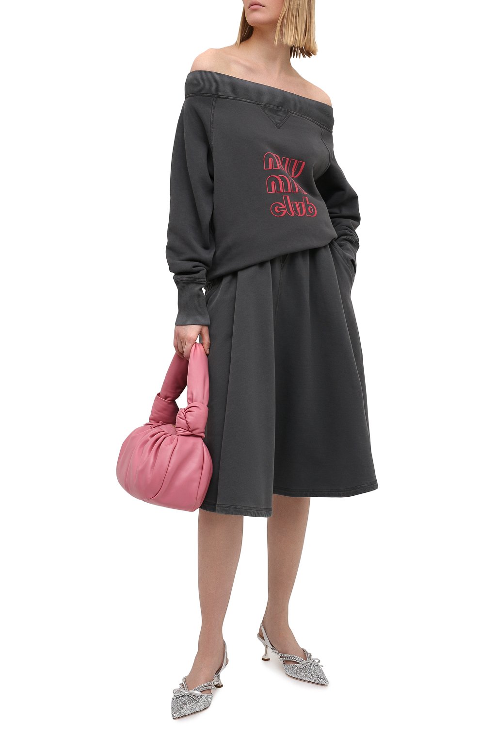 Хлопковый свитшот MIU MIU, арт. MJA810-1IG3-F0D65, фото 2