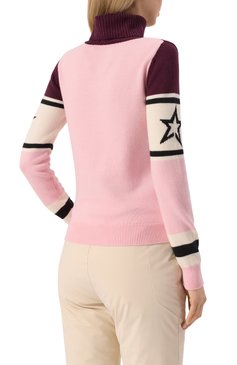 Женская шерстяная водолазка PERFECT MOMENT розового цвета, арт. W3000075/SCHILD SWEATER | Фото 4 (Рукава: Длинные; Длина (для топов): Стандартные; Материал внешний: Шерсть; Женское Кросс-КТ: Водолазка-одежда; Стили: Спорт-шик)