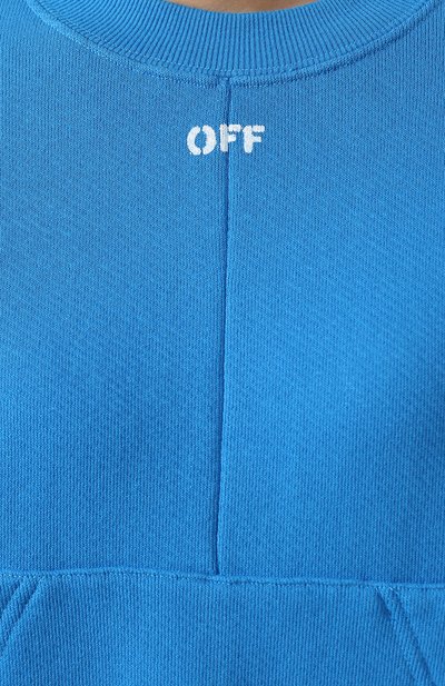 Хлопковый свитшот OFF-WHITE голубого цвета по цене 58900 руб., арт. 0WBA043R19C480693001, фото 5 Хлопковый свитшот OFF-WHITE, арт. 0WBA043R19C480693001, фото 5