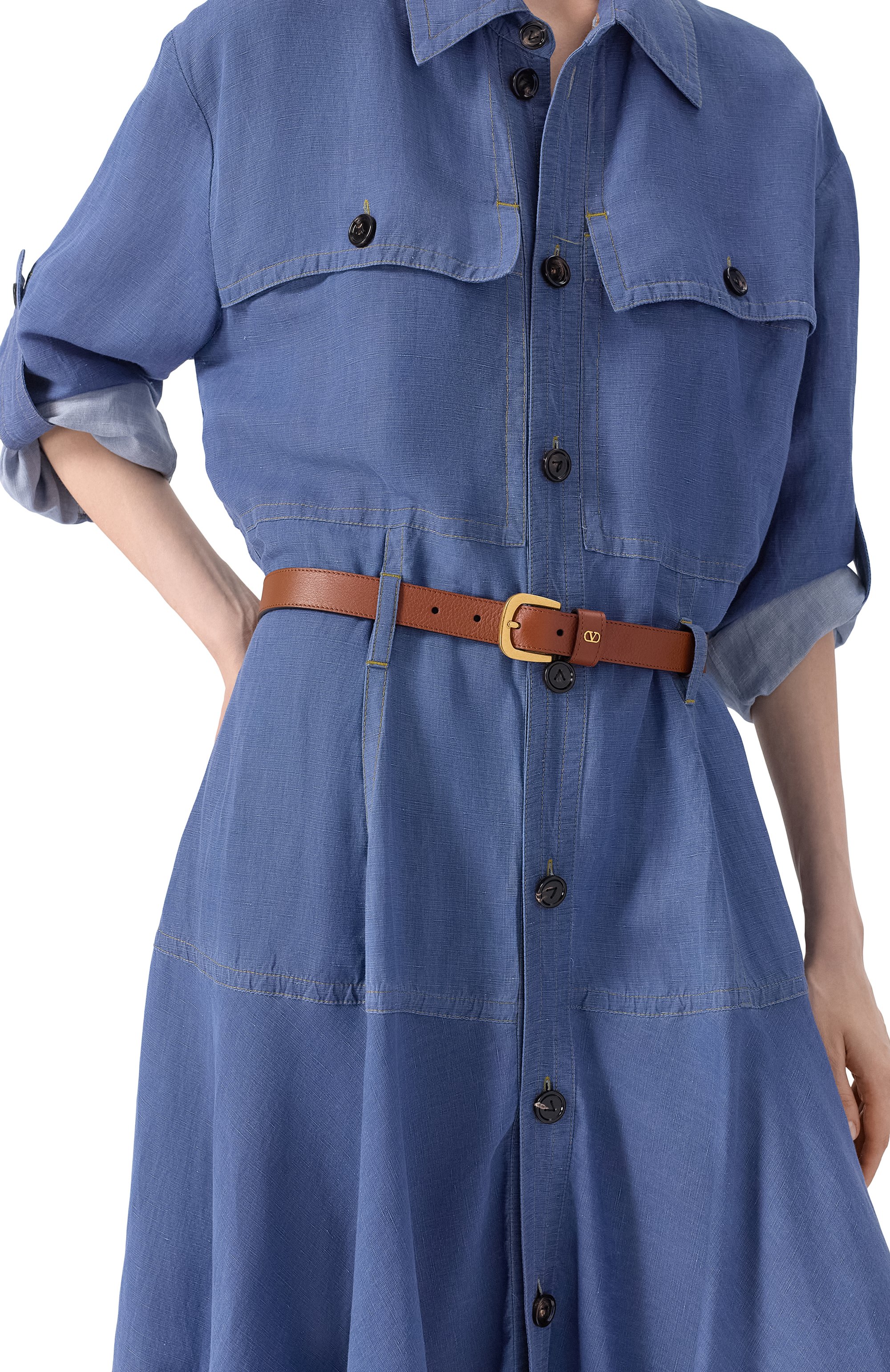 Кожаный ремень VALENTINO, арт. 6W2T0SM1/PPU, фото 2