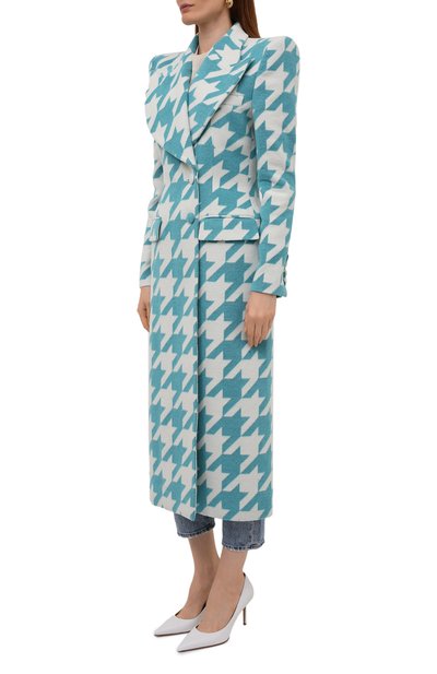 Пальто GIUSEPPE DI MORABITO бирюзового цвета по цене 108500 руб., арт. PF21026C0-107, фото 3 Пальто GIUSEPPE DI MORABITO, арт. PF21026C0-107, фото 3