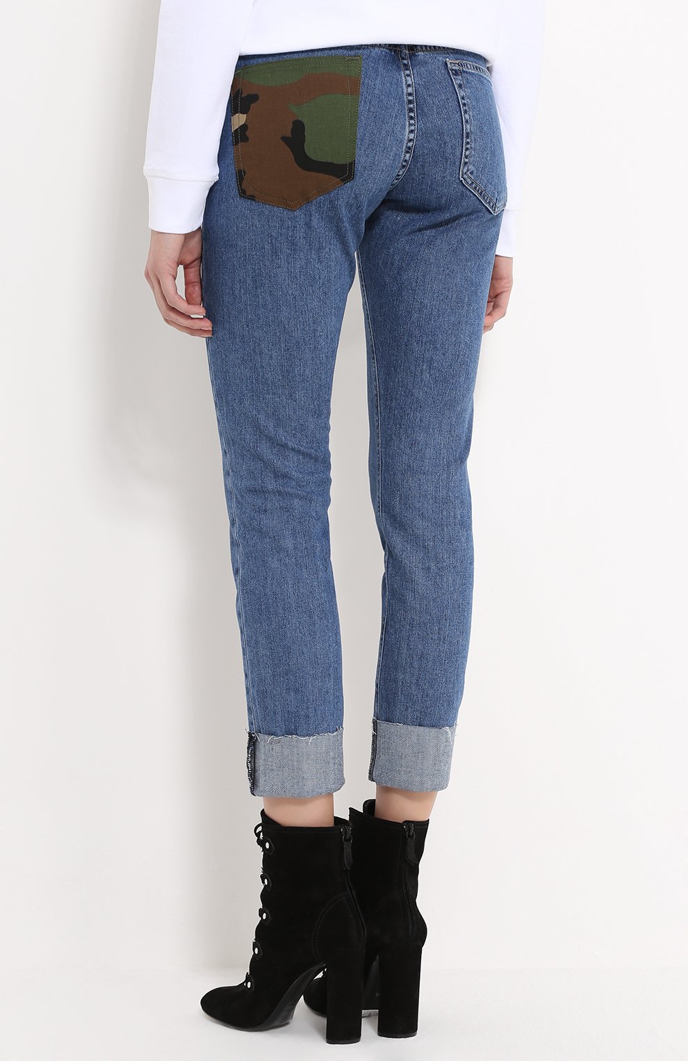 Укороченные джинсы-скинни с отворотами RAG AND BONE, арт. W1590K510KIL, фото 4