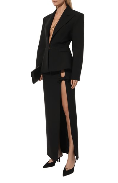 Шерстяная юбка VALENTINO черного цвета по цене 391000 руб., арт. 3B3RAA651CF, фото 2 Шерстяная юбка VALENTINO, арт. 3B3RAA651CF, фото 2