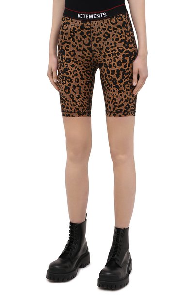 Шорты VETEMENTS леопардового цвета по цене 24900 руб., арт. WE51PA600L 2605/LE0PARD, фото 3 Шорты VETEMENTS, арт. WE51PA600L 2605/LE0PARD, фото 3