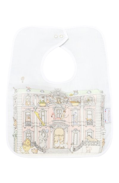 Хлопковый нагрудник ATELIER CHOUX белого цвета по цене 2560 руб., арт. LARGE BIB M0NCEAU G0LD SNAPS, фото 2 Хлопковый нагрудник ATELIER CHOUX, арт. LARGE BIB M0NCEAU G0LD SNAPS, фото 2