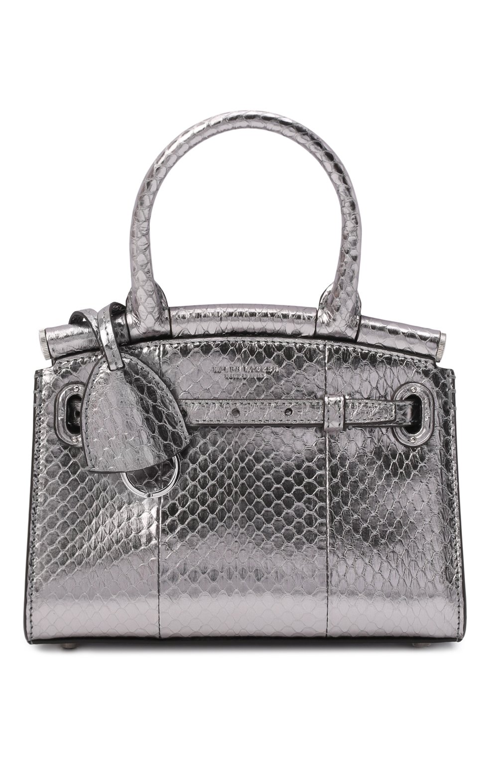 Сумка rl 50 mini из кожи змеи RALPH LAUREN серебряного цвета по цене 276500 руб., арт. 435856488, фото 7 Сумка rl 50 mini из кожи змеи RALPH LAUREN, арт. 435856488, фото 7