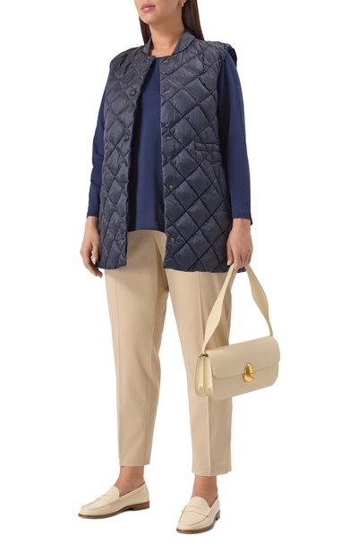 Хлопковый лонгслив MARINA SPORT синего цвета по цене 15950 руб., арт. T0KI0, фото 2 Хлопковый лонгслив MARINA SPORT, арт. T0KI0, фото 2