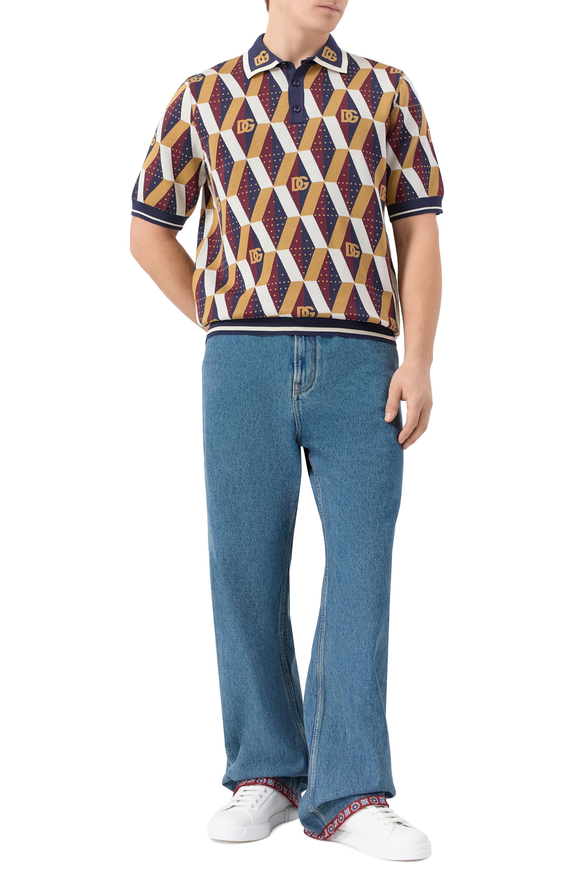 Шелковое поло DOLCE & GABBANA, арт. GXZ15T/JBSN1, фото 2