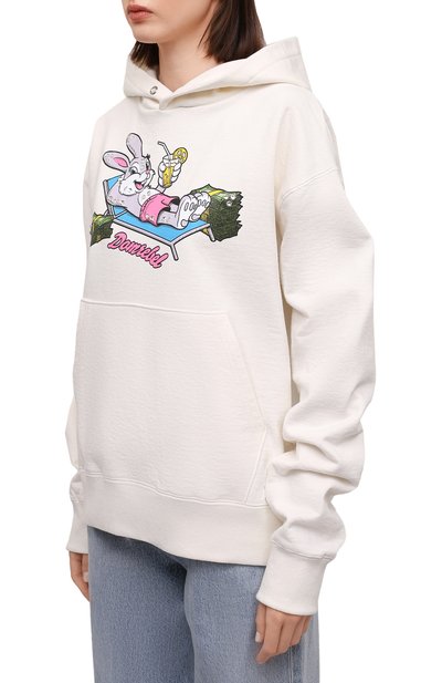 Хлопковое худи DOMREBEL молочного цвета по цене 36750 руб., арт. BUCKS/H00DIE/25SW/W, фото 3 Хлопковое худи DOMREBEL, арт. BUCKS/H00DIE/25SW/W, фото 3