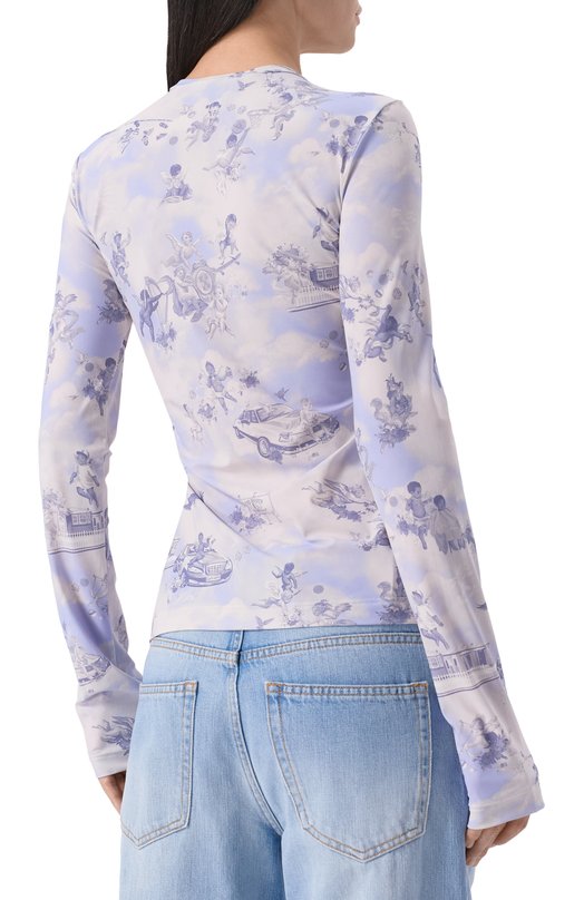 Лонгслив Off-White 0WAD136S25JER003 Сиреневый  0WAD136S25JER003 Фото 4