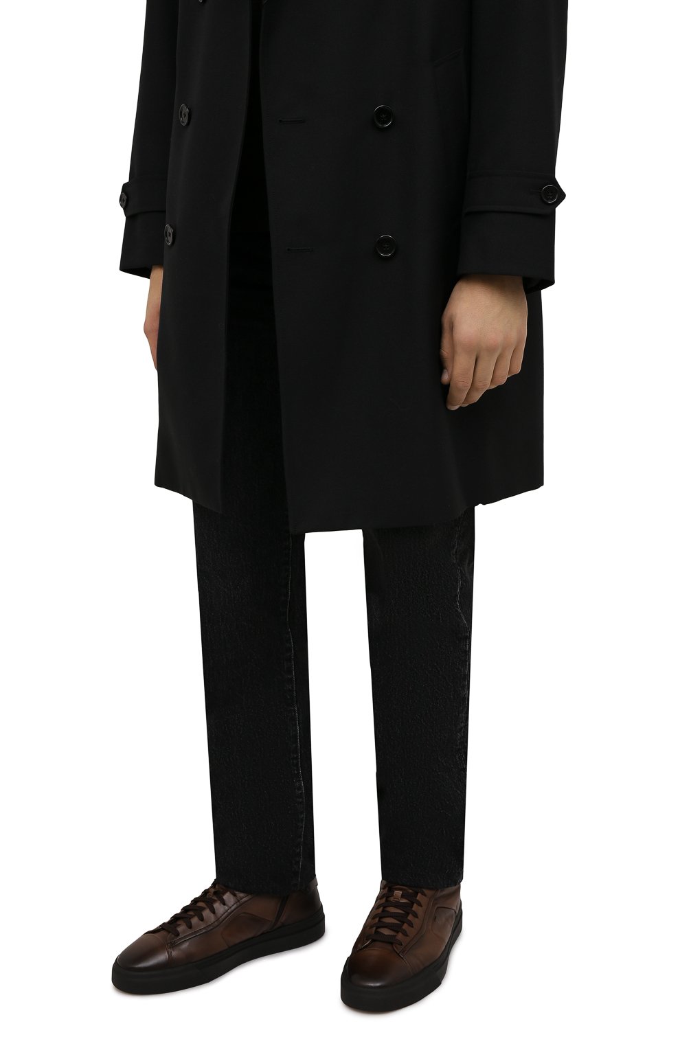 Кожаные кеды SANTONI, арт. MBGT21558NE0PG0NT50, фото 3