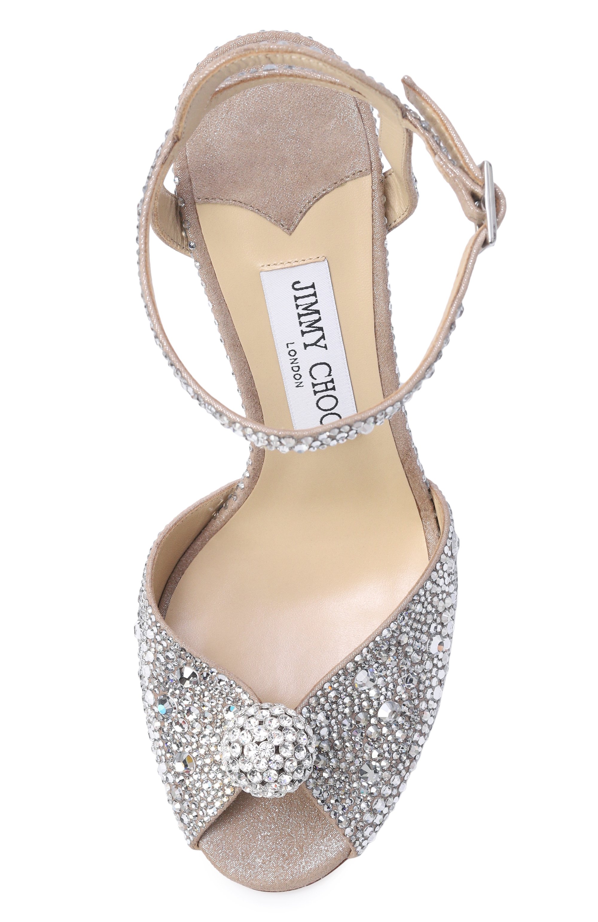 Кожаные босоножки sacora 100 JIMMY CHOO, арт. SAC0RA 100/PHZ, фото 6