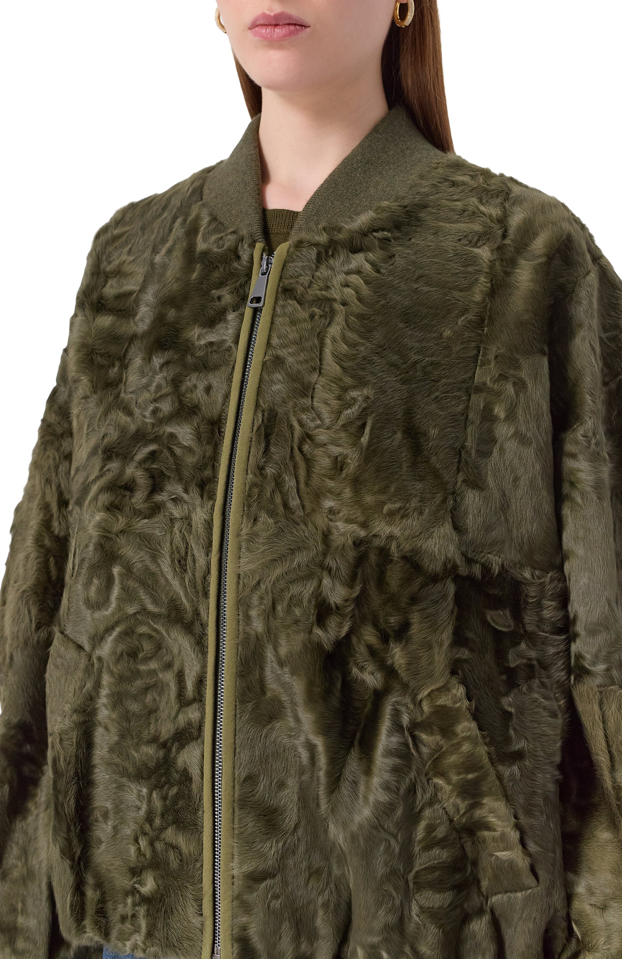 Бомбер из овчины SIMONETTA RAVIZZA, арт. F05JA227G1, фото 5