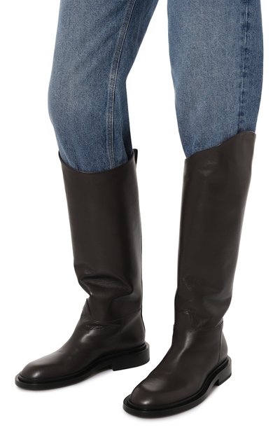 Кожаные сапоги andrea MATTIA CAPEZZANI темно-коричневого цвета по цене 76900 руб., арт. W302/NAPPA, фото 3 Кожаные сапоги andrea MATTIA CAPEZZANI, арт. W302/NAPPA, фото 3