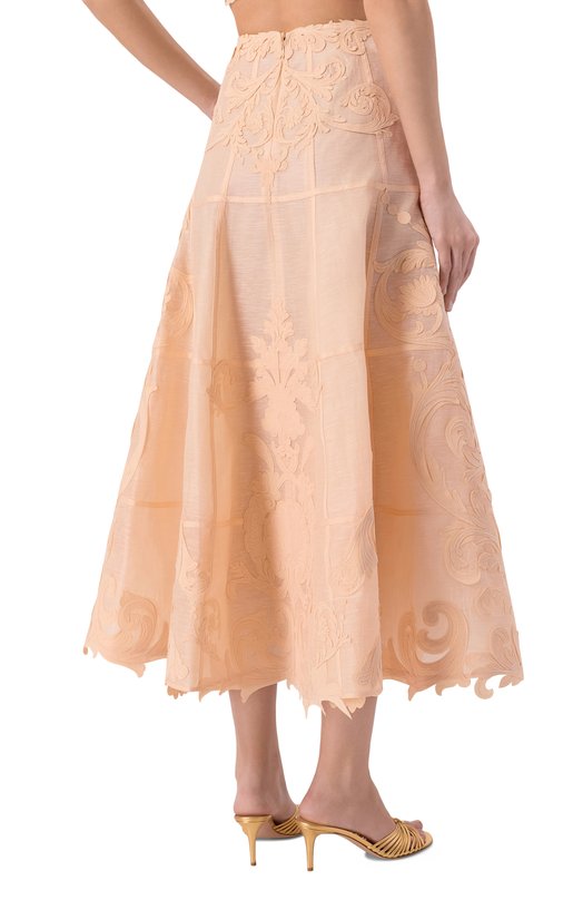 Юбка изо льна и шелка Zimmermann 6353SC261 Бежевый  6353SC261 Фото 4