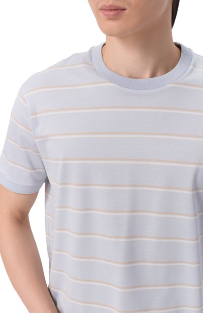 Хлопковая футболка PAUL&SHARK светло-голубого цвета по цене 29150 руб., арт. 26411009, фото 5 Хлопковая футболка PAUL&SHARK, арт. 26411009, фото 5