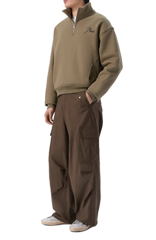 Брюки-карго изо льна и хлопка Rhude RHPS26PA01112 Коричневый  RHPS26PA01112 Фото 2