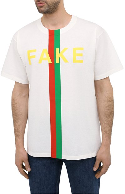 Хлопковая футболка GUCCI, арт. 616036/XJCXX, фото 3