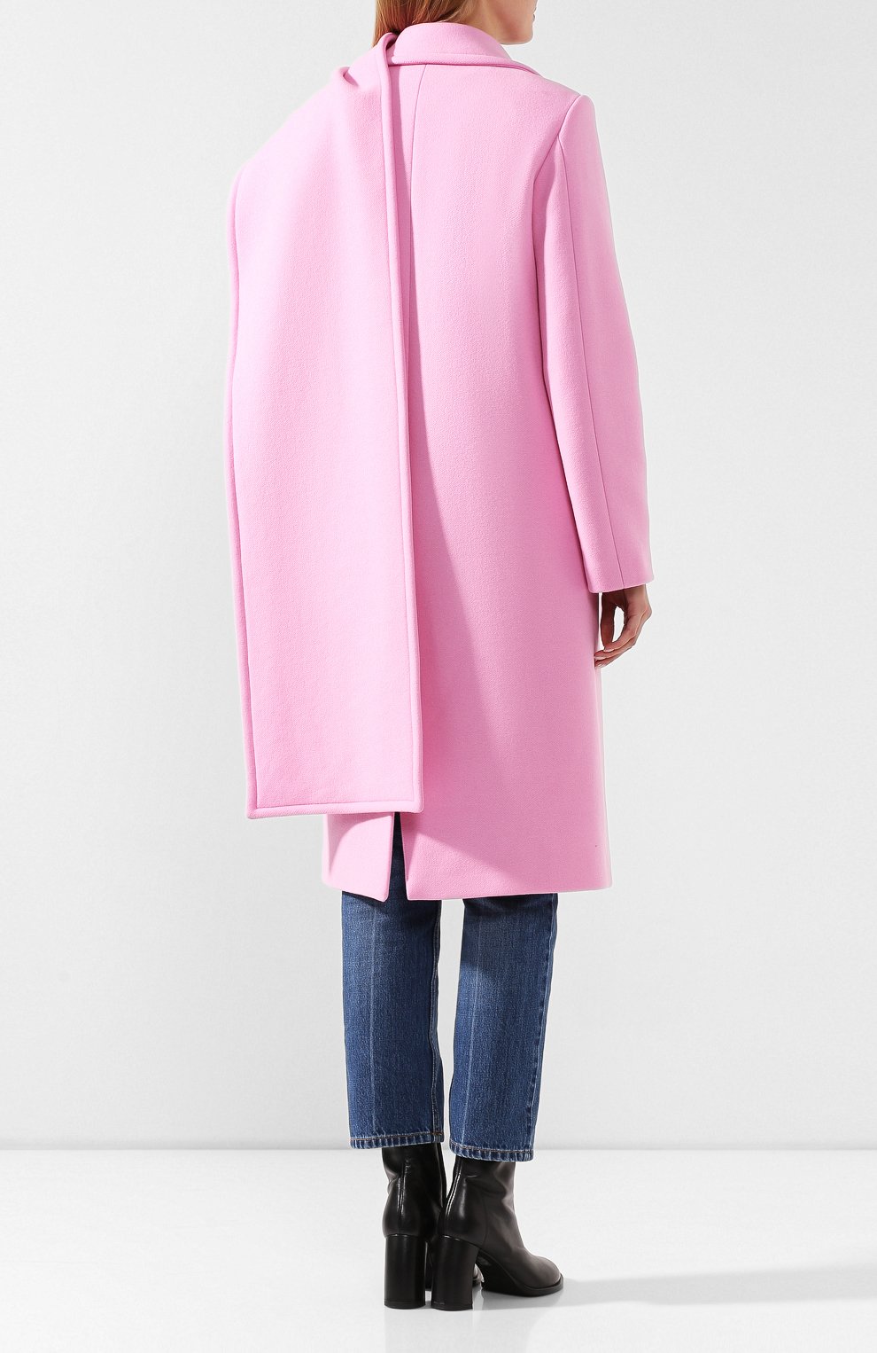 Шерстяное пальто MSGM светло-розового цвета по цене 79100 руб., арт. 2742MDC121 195750, фото 4 Шерстяное пальто MSGM, арт. 2742MDC121 195750, фото 4