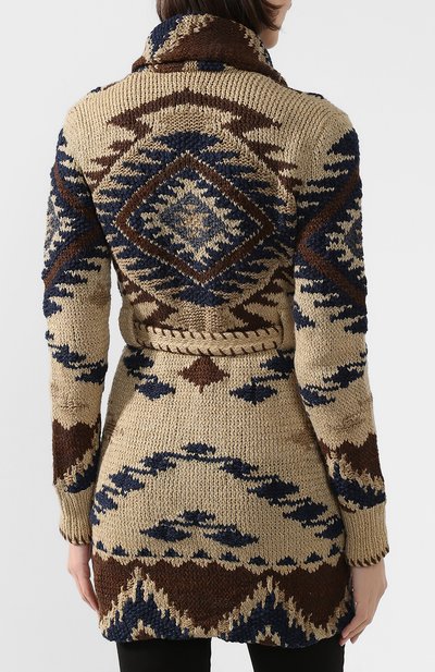 Кардиган с поясом RRL бежевого цвета по цене 189500 руб., арт. 282763313, фото 4 Кардиган с поясом RRL, арт. 282763313, фото 4