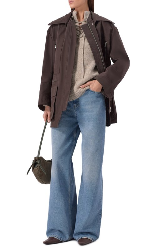 Свитер из шерсти и хлопка Theory P0911717 Бежевый  P0911717 Фото 2