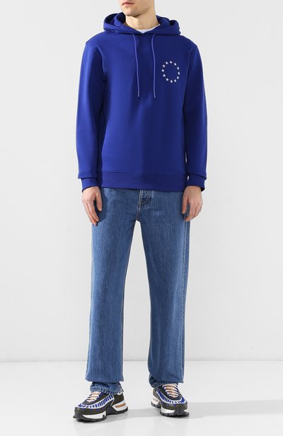 Хлопковое худи ÉTUDES синего цвета по цене 14200 руб., арт. E14B-106-03, фото 2 Хлопковое худи ÉTUDES, арт. E14B-106-03, фото 2