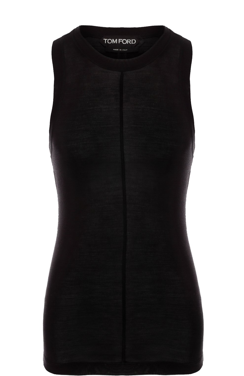 Приталенный шелковый топ с круглым вырезом TOM FORD, арт. 118TSJ199-FAX290, фото 1