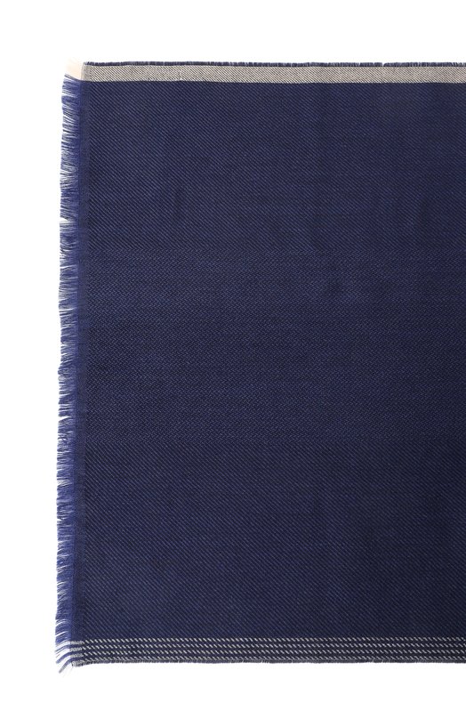Шарф из шерсти и кашемира Brunello Cucinelli MSC6650R Синий  MSC6650R Фото 4