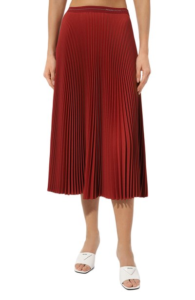 Плиссированная юбка PRADA, арт. P199N-1OES-F0126-182, фото 3