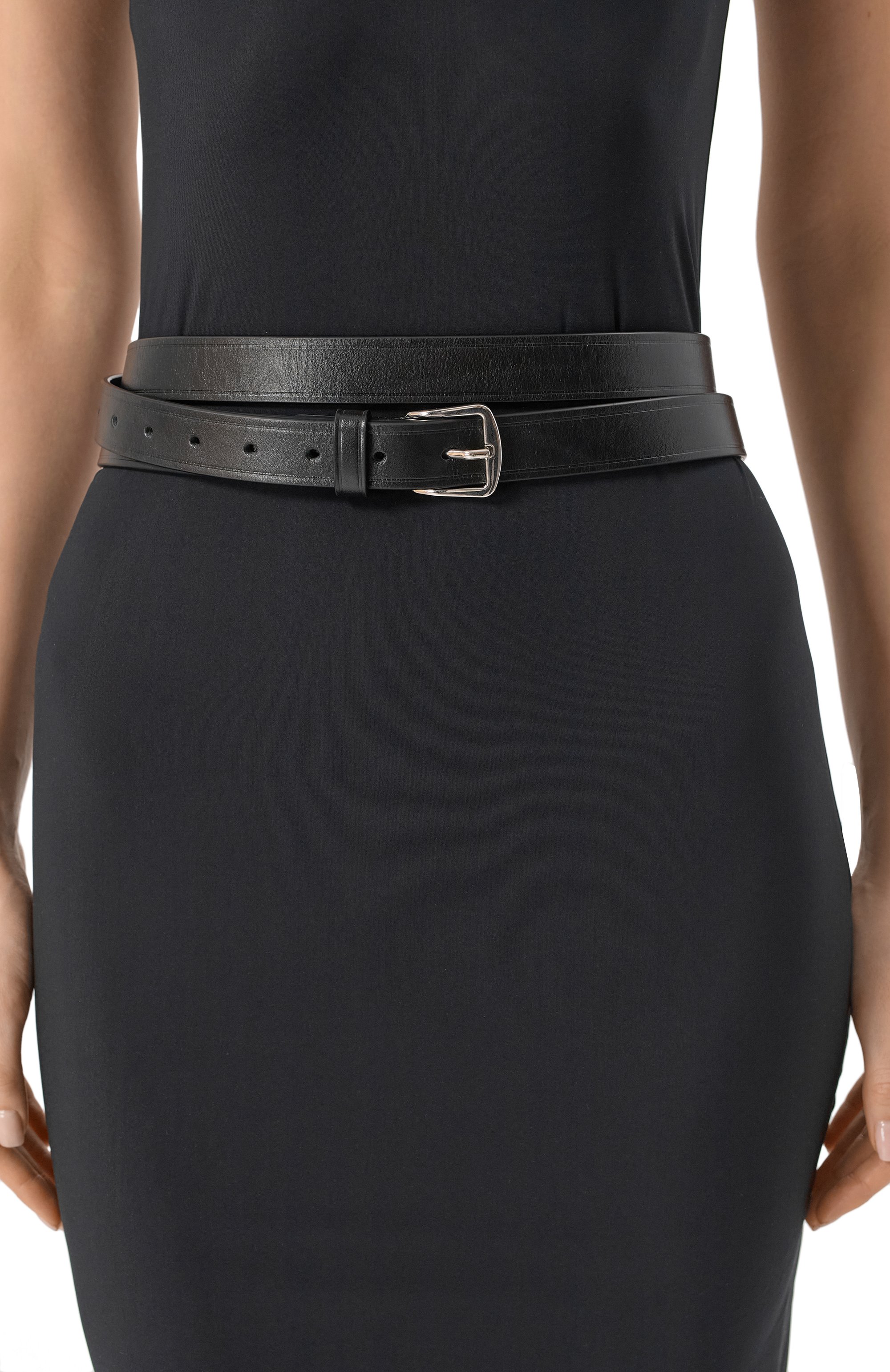 Кожаный ремень ANN DEMEULEMEESTER черного цвета по цене 41700 руб., арт. B0012595/LT128, фото 2 Кожаный ремень ANN DEMEULEMEESTER, арт. B0012595/LT128, фото 2