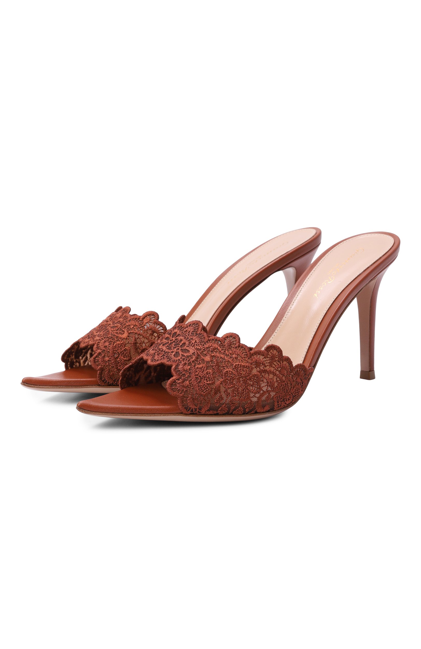 Текстильные мюли yvonne 85 GIANVITO ROSSI коричневого цвета по цене 157000 руб., арт. G17950.85RIC.MHPSEDS, фото 1 Текстильные мюли yvonne 85 GIANVITO ROSSI, арт. G17950.85RIC.MHPSEDS, фото 1