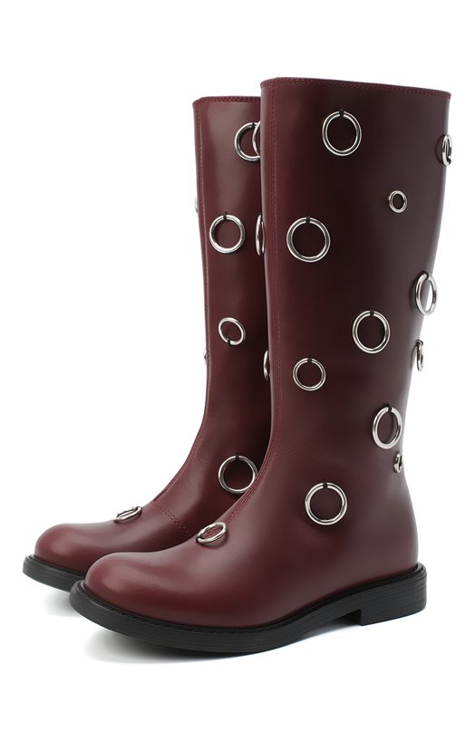 

Кожаные сапоги Marni, Бордовый