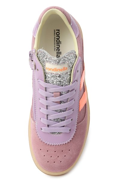 Замшевые кеды RONDINELLA сиреневого цвета по цене 20900 руб., арт. 12270B/34-36, фото 4 Замшевые кеды RONDINELLA, арт. 12270B/34-36, фото 4