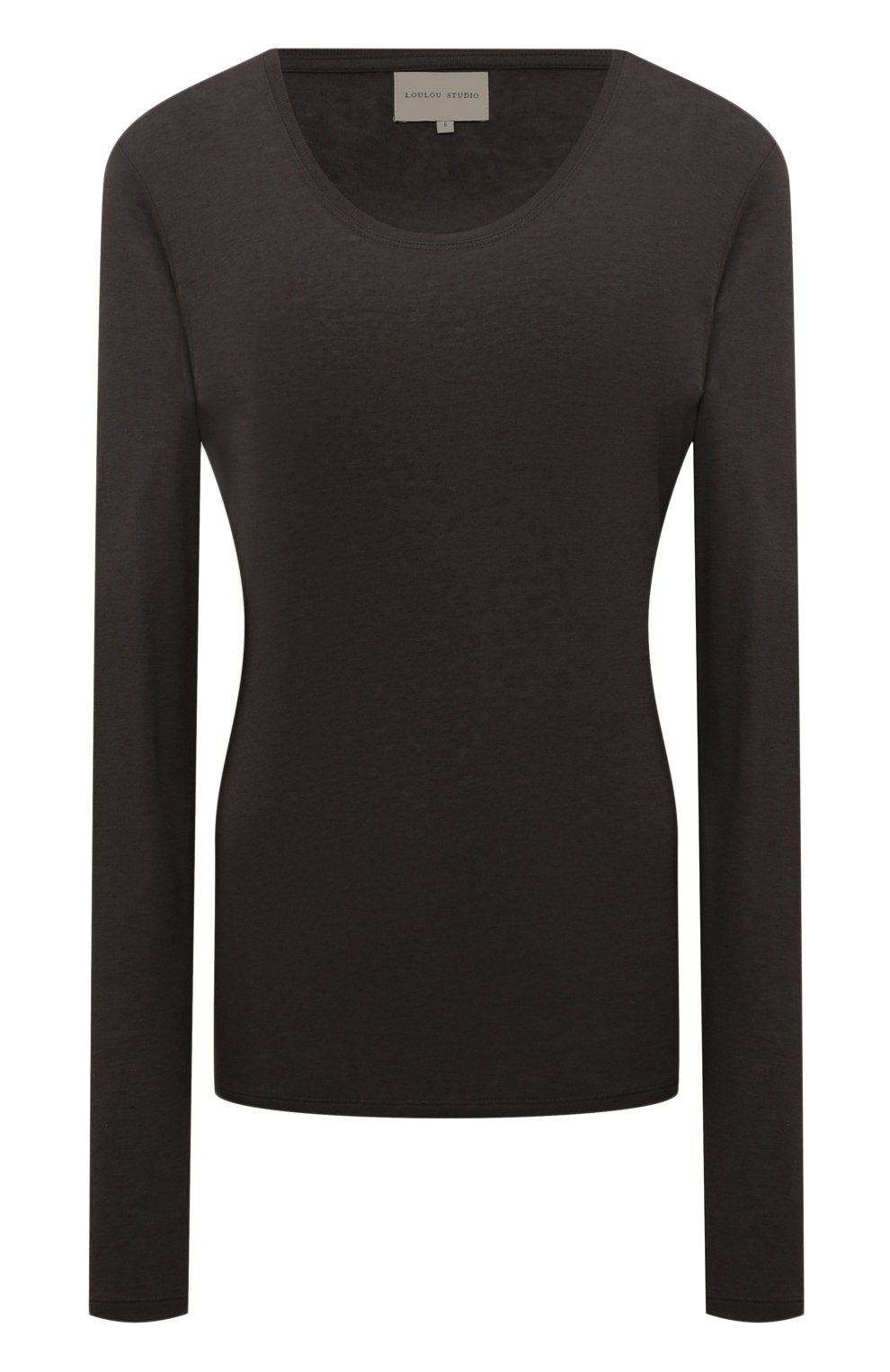 Пуловер из вискозы и шерсти LOULOU DE SAISON темно-серого цвета по цене 11350 руб., арт. AVA, фото 1 Пуловер из вискозы и шерсти LOULOU DE SAISON, арт. AVA, фото 1