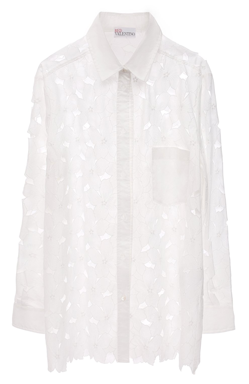Рубашка REDVALENTINO белого цвета по цене 57800 руб., арт. VR0AB03U/5TB, фото 1 Рубашка REDVALENTINO, арт. VR0AB03U/5TB, фото 1
