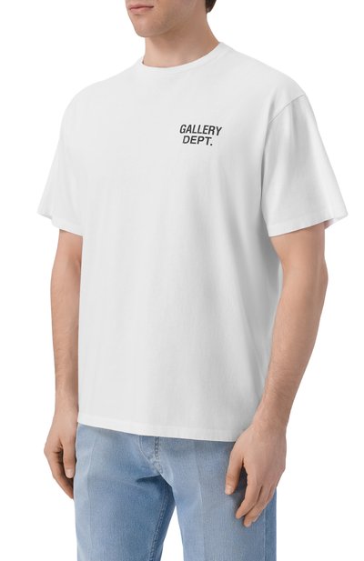 Хлопковая футболка GALLERY DEPT. белого цвета по цене 32250 руб., арт. T0P043/C0TT0N, фото 3 Хлопковая футболка GALLERY DEPT., арт. T0P043/C0TT0N, фото 3
