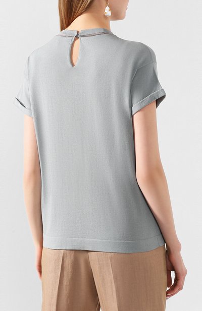 Хлопковая футболка BRUNELLO CUCINELLI, арт. M8I867320, фото 4