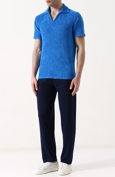 Хлопковое поло с v-образным вырезом ANDREA CAMPAGNA, арт. EUR0/D, фото 2