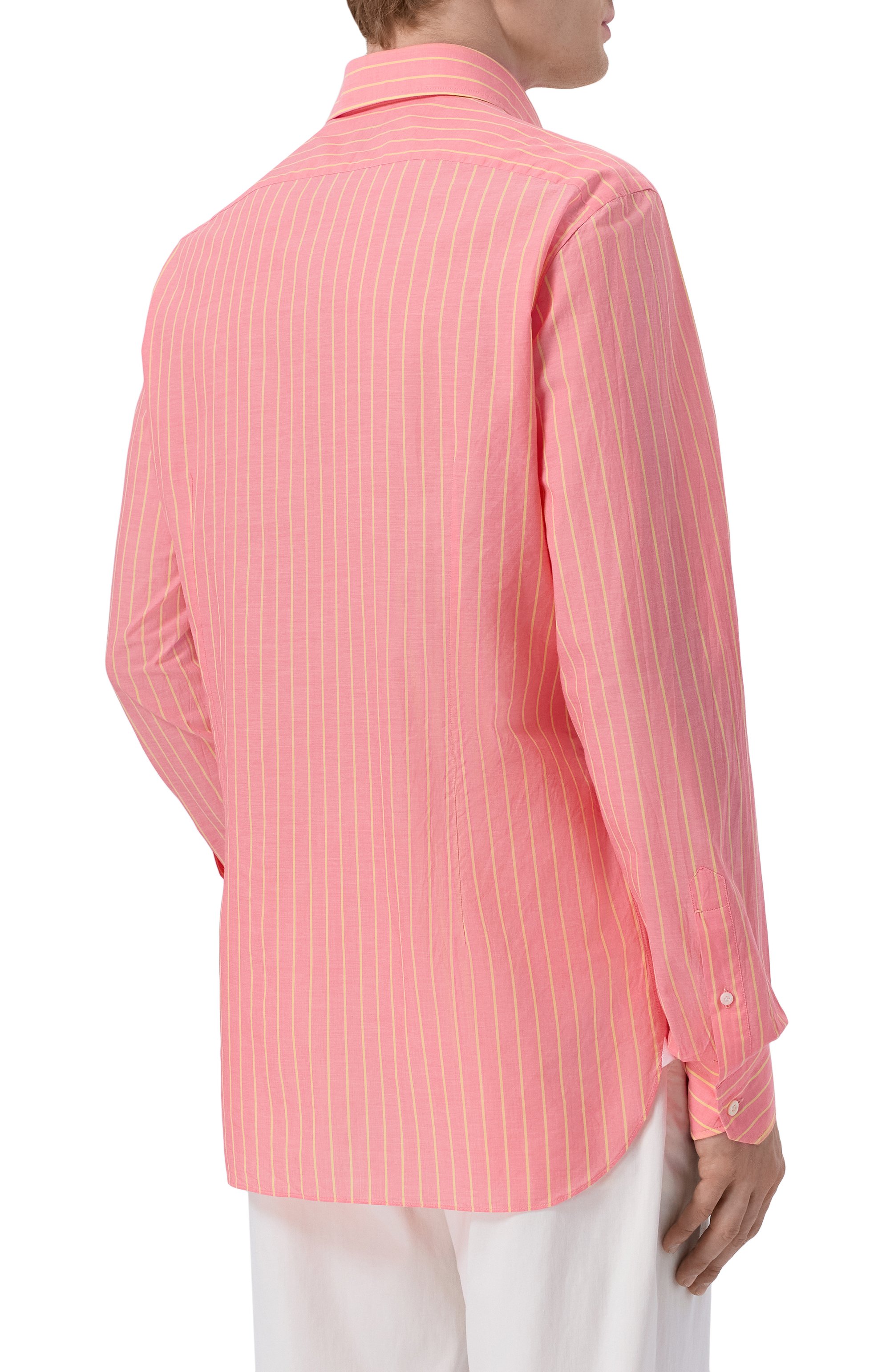 Хлопковая рубашка GIAMPAOLO розового цвета по цене 42450 руб., арт. 608/TS44284, фото 4 Хлопковая рубашка GIAMPAOLO, арт. 608/TS44284, фото 4