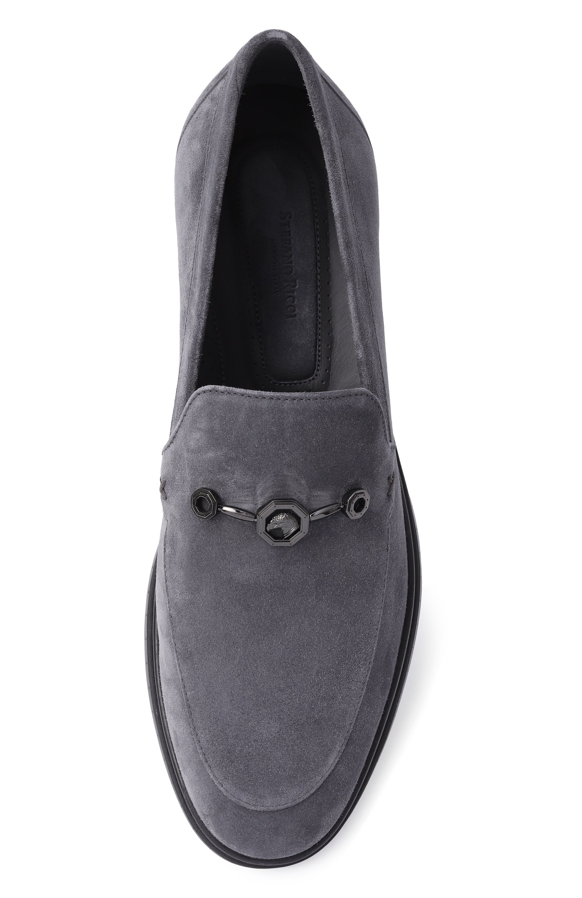 Замшевые лоферы STEFANO RICCI серого цвета по цене 123000 руб., арт. UC62_G2319/SDP, фото 6 Замшевые лоферы STEFANO RICCI, арт. UC62_G2319/SDP, фото 6